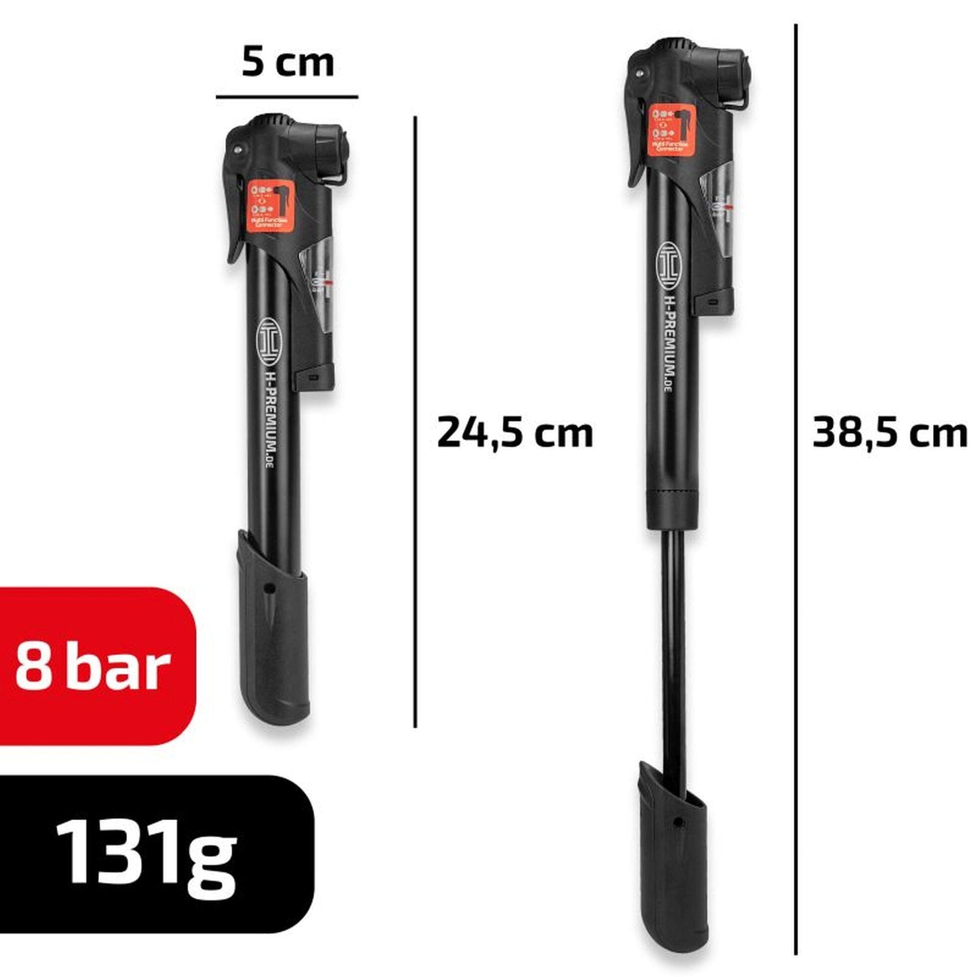 Heyner 216420 Hand Pump For Bicycles With Pressure Gauge