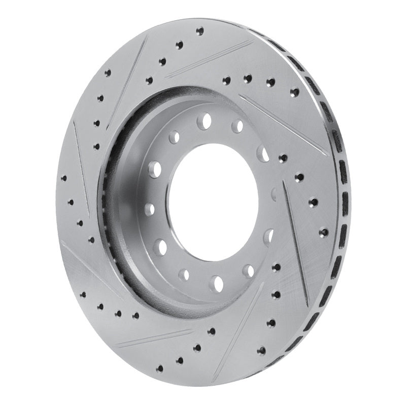 R1 Concepts R1 76-89 Toyota Land Cruiser Front Right Drilled & Slotted Black Brake Rotor