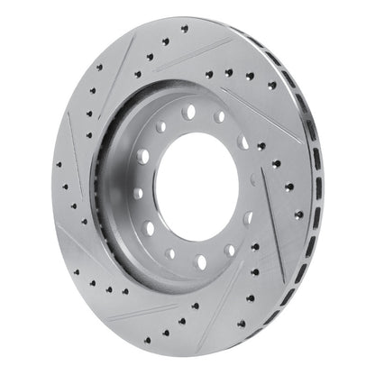 R1 Concepts R1 76-89 Toyota Land Cruiser Front Right Drilled & Slotted Black Brake Rotor