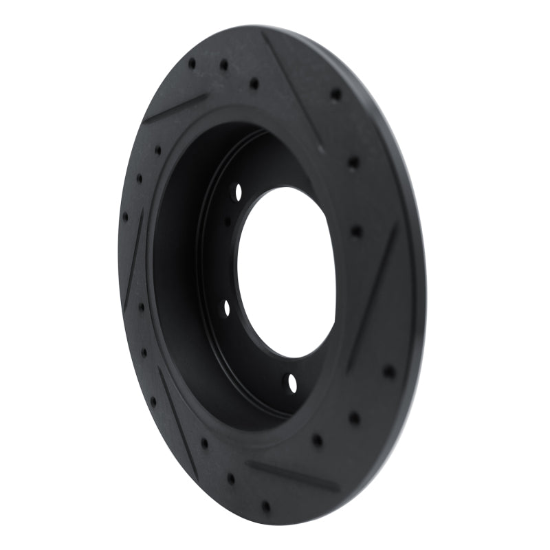 R1 Concepts R1 83-98 Chevrolet Tracker Front Left Drilled & Slotted Black Brake Rotor