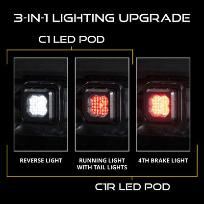 Diode Dynamics 2022+ Ford Maverick C1 Sport Hitch Mount LED Pod Reverse Kit