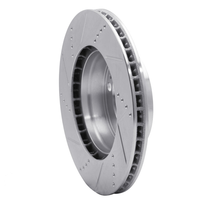 R1 Concepts R1 97-04 Porsche Boxster Front Right Drilled & Slotted Silver Brake Rotor