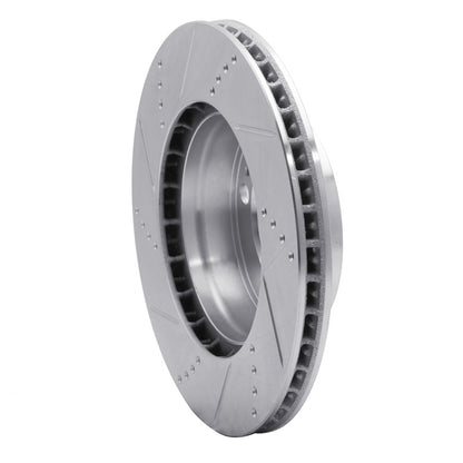 R1 Concepts R1 97-04 Porsche Boxster Front Right Drilled & Slotted Silver Brake Rotor