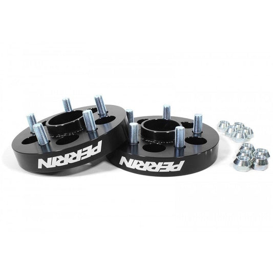 PERRIN PSP-WHL-031BK WHEEL SPACERS 30MM DRM STYLE FOR 02-14 WRX OR 5-100, 56MM HUB BLACK ANODIZED