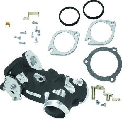 S&S Cycle 2006+ BT Size Code 398 Throttle Body Kit - Wrinkle Black