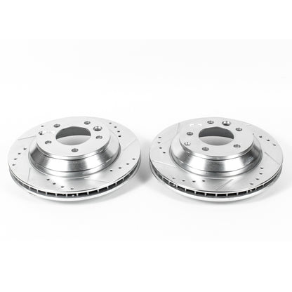 PowerStop Power Stop 07-15 Audi Q7 Rear Evolution Drilled & Slotted Rotors - Pair