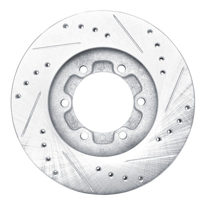 R1 Concepts R1 86-06 Chevrolet Luv Pickup (Mexico) Front Left Drilled & Slotted Silver Brake Rotor