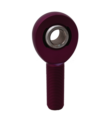QA1 A Series Endura Rod End - Male/Left Hand - .5in Bore x 5/8-18 - Purple Aluminum