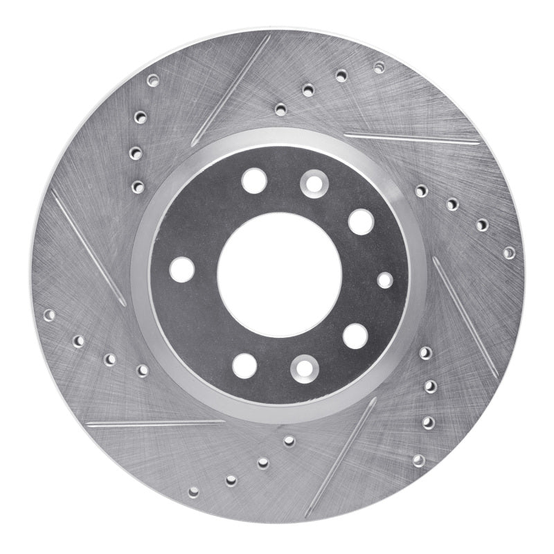R1 Concepts R1 06-13 Ford Fusion Front Left Drilled & Slotted Silver Brake Rotor