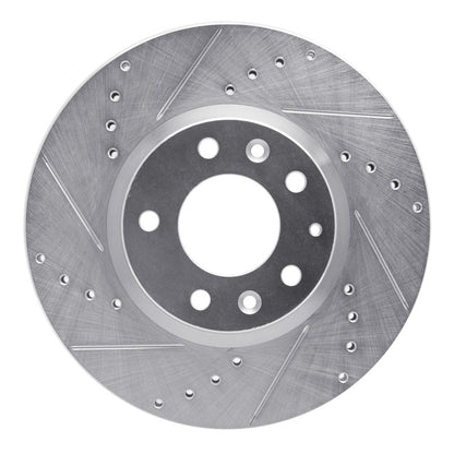 R1 Concepts R1 06-13 Ford Fusion Front Left Drilled & Slotted Silver Brake Rotor