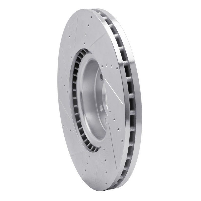 R1 Concepts R1 18-25 Land Rover Defender 90 Front Left Drilled & Slotted Silver Brake Rotor