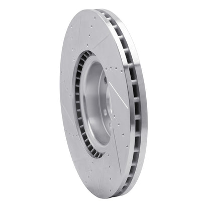 R1 Concepts R1 18-25 Land Rover Defender 90 Front Left Drilled & Slotted Silver Brake Rotor