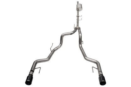 CORSA Performance Corsa 2021-2025 Ford F-150 SuperCrew/5.5ft Bed 3.5L V6 Sport Cat-Back Dual Rear Exit-Black PVD