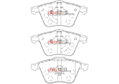 DBA 06-13 Mazda Mazdaspeed3 2.3T (BK/BL) XP Performance Front Brake Pads