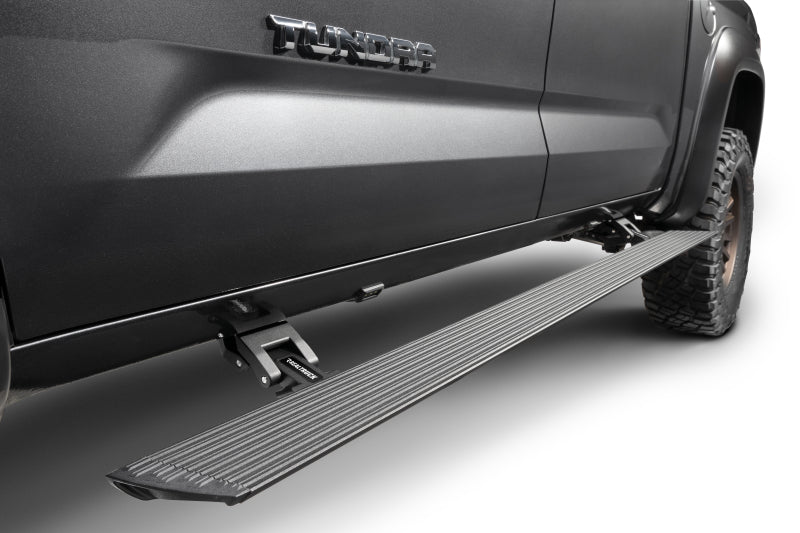 Go Rhino RealTruck 22-24 Toyota Tundra DC 4dr VoltStep Electric Running Board Kit (No Drill) - Tex. Blk