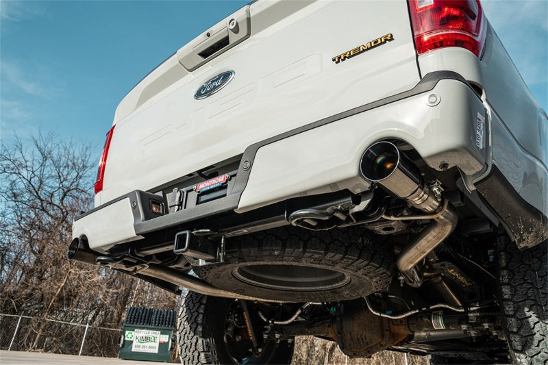 CORSA Performance Corsa 2022-2025 Ford F-150 SuperCrew/5.5ft Bed 5.0L V8 Sport Cat-Back Dual Rear Exit-Black PVD