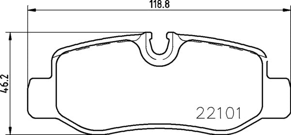 Mintex MDB3739 Brake Pad Set, disc brake
