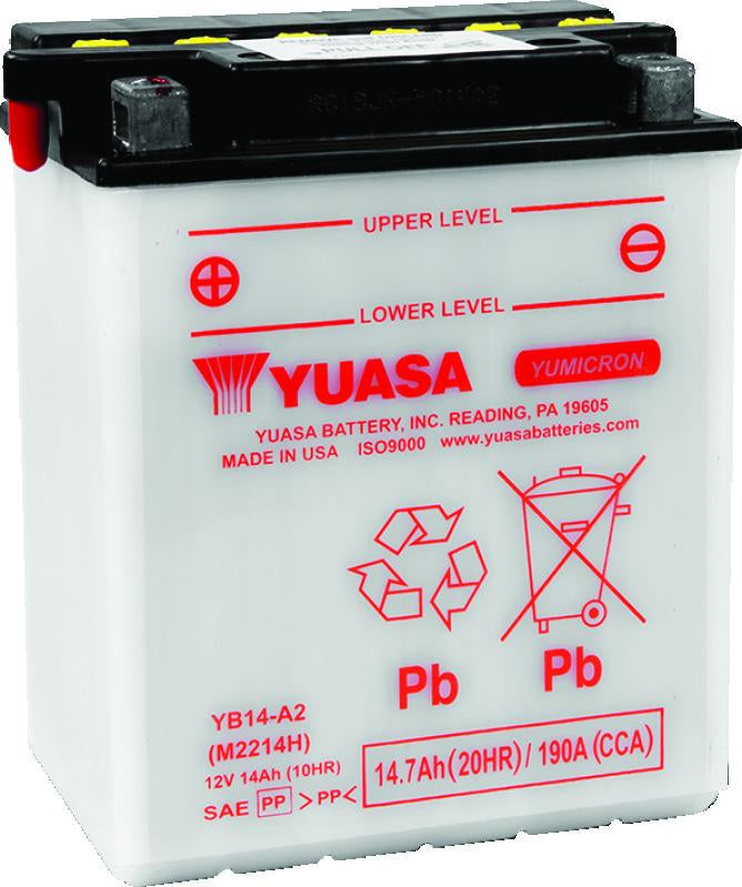 Yuasa Battery Yuasa YB14-A2 Yumicron CX 12-Volt Battery