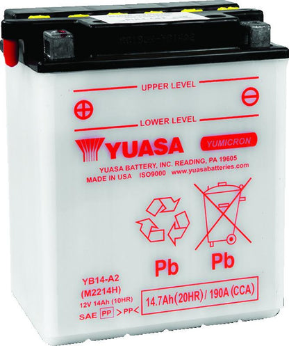 Yuasa Battery Yuasa YB14-A2 Yumicron CX 12-Volt Battery