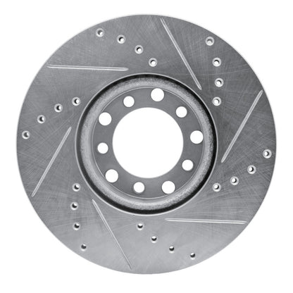 R1 Concepts R1 72-80 Mercedes-Benz 450SE Front Left Drilled & Slotted Silver Brake Rotor