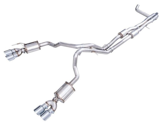 AWE Tuning AWE 2021+ Chevy Tahoe/GM Yukon 6.2L 0FG Edition Cat Back Exhaust - Quad Chrome Silver Tips