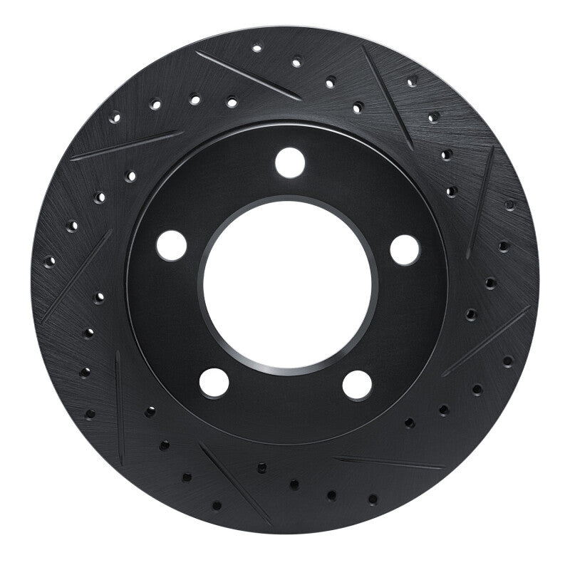 R1 Concepts R1 74-80 International SCOUT II Front Right Drilled & Slotted Black Brake Rotor