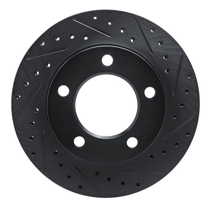 R1 Concepts R1 74-80 International SCOUT II Front Right Drilled & Slotted Black Brake Rotor