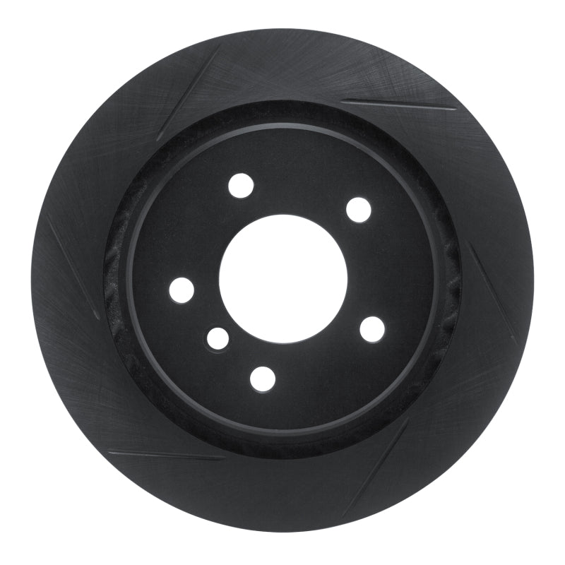 R1 Concepts R1 95-02 BMW M3 Rear Right Slotted Black Brake Rotor