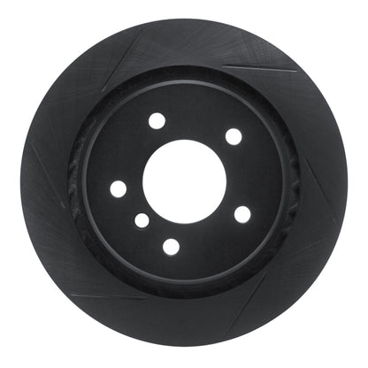 R1 Concepts R1 95-02 BMW M3 Rear Right Slotted Black Brake Rotor