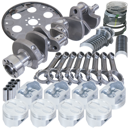 Eagle Chevy 350 1Pc 3.480in Crank 5.700in I-Beam Rods 4.030in Pistons 153 Tooth FP Balanced Assembly