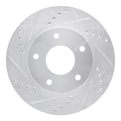 R1 Concepts R1 1997-2005 Chevrolet Blazer Front Left Drilled & Slotted Silver Brake Rotor