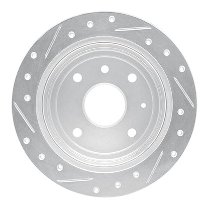R1 Concepts R1 04-10 Chevrolet Optra (USA/Canada) Rear Right Drilled & Slotted Silver Brake Rotor