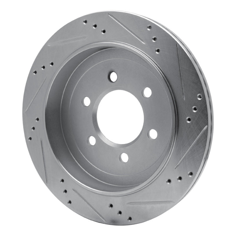 R1 Concepts R1 02-06 Ford Expedition Rear Left Drilled & Slotted Silver Brake Rotor