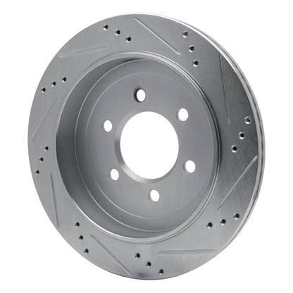 R1 Concepts R1 02-06 Ford Expedition Rear Left Drilled & Slotted Silver Brake Rotor