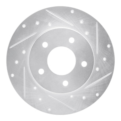 R1 Concepts R1 92-05 Buick LeSabre Rear Right Drilled & Slotted Silver Brake Rotor