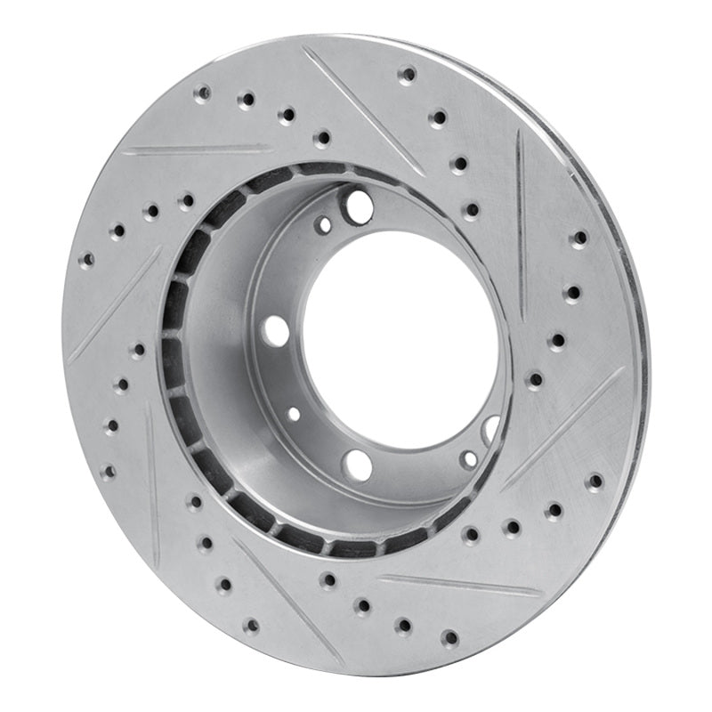 R1 Concepts R1 87-89 Porsche 944 Except Turbo Front Left Drilled & Slotted Silver Brake Rotor