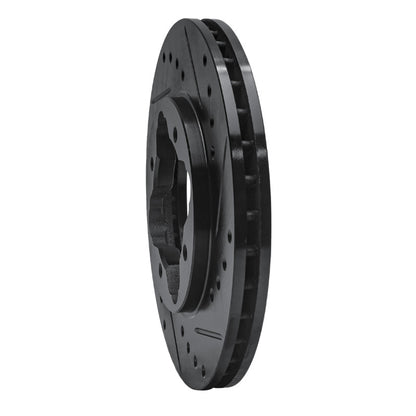 R1 Concepts R1 90-97 Acura CL Front Right Drilled & Slotted Black Brake Rotor
