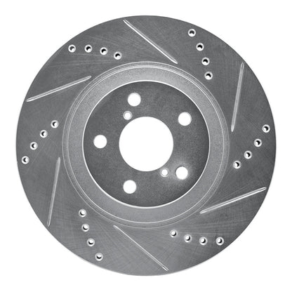 R1 Concepts R1 04-25 Scion FR-S Front Right Drilled & Slotted Silver Brake Rotor
