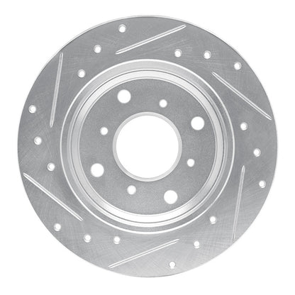 R1 Concepts R1 86-96 Acura Legend Rear Right Drilled & Slotted Silver Brake Rotor