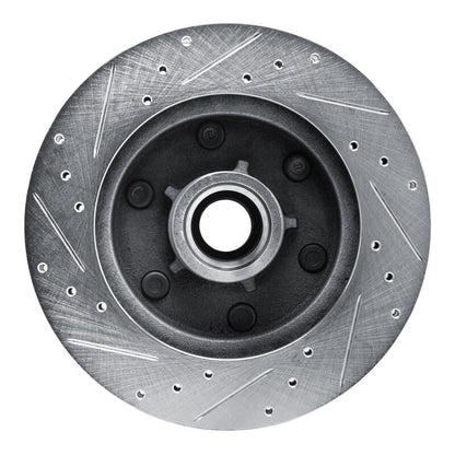 R1 Concepts R1 88-96 Chevrolet C2500 Front Right Drilled & Slotted Silver Brake Rotor