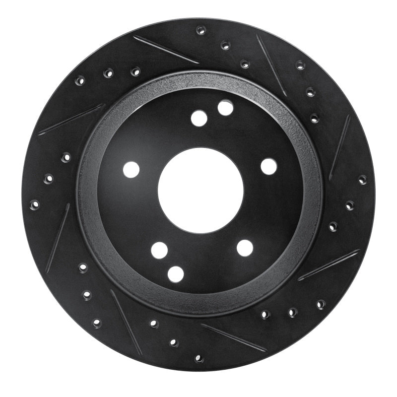 R1 Concepts R1 88-94 Chevrolet Corvette Front Left Drilled & Slotted Black Brake Rotor