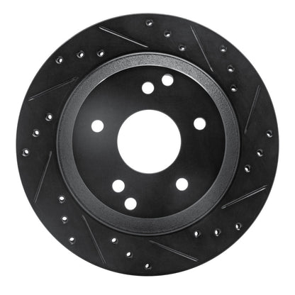 R1 Concepts R1 88-94 Chevrolet Corvette Front Left Drilled & Slotted Black Brake Rotor
