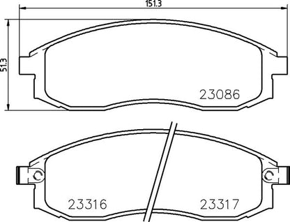 Mintex MDB2122 Brake Pad Set, disc brake