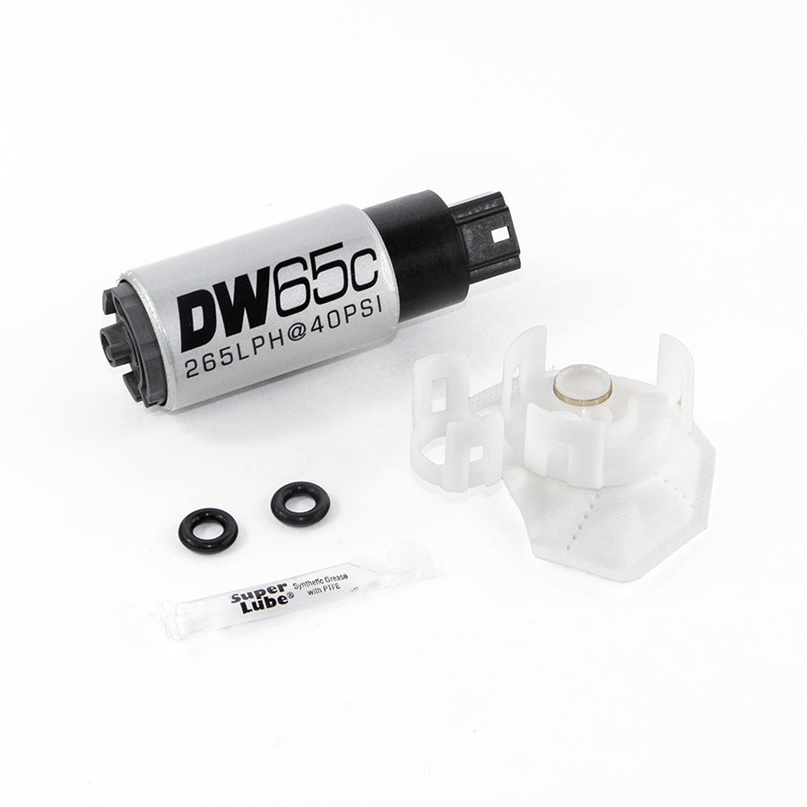 DEATSCHWERKS 9-651-1026 DW65C SERIES, 265LPH COMPACT FUEL PUMP WITHOUT MOUNTING CLIPS W/INSTALL KIT