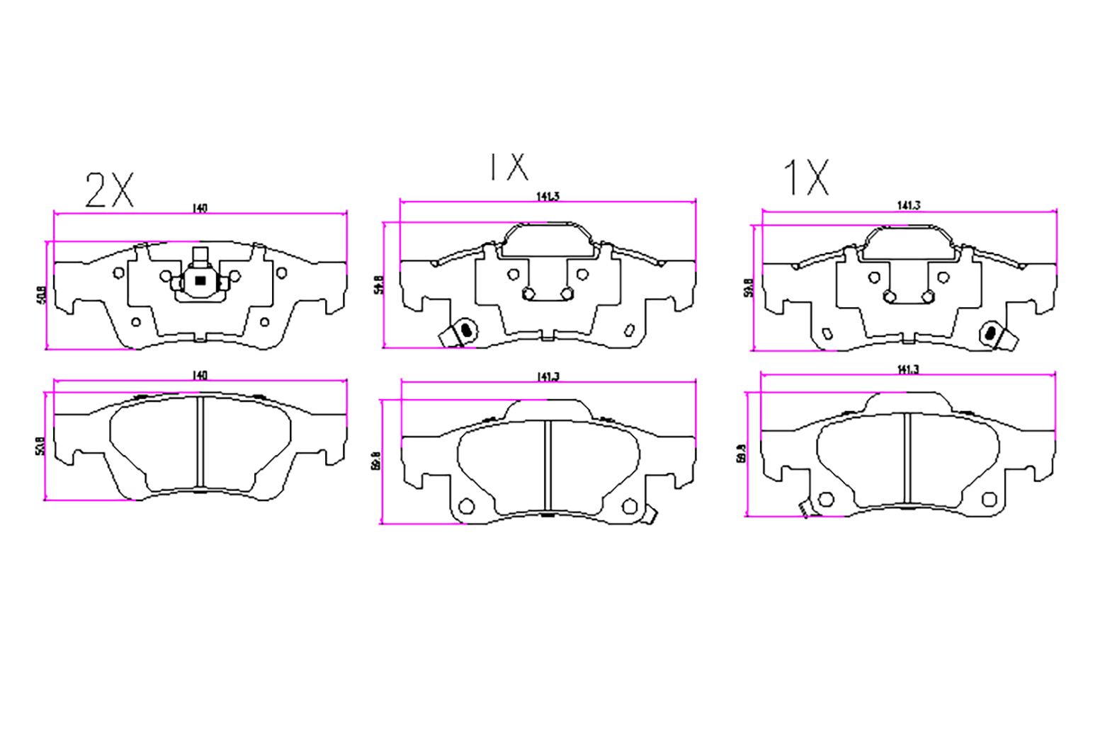BOGAP W8210116 Brake Pad Set, Disc Brake