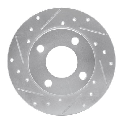 R1 Concepts R1 84-95 Audi 4000 Quattro Rear Left Drilled & Slotted Silver Brake Rotor