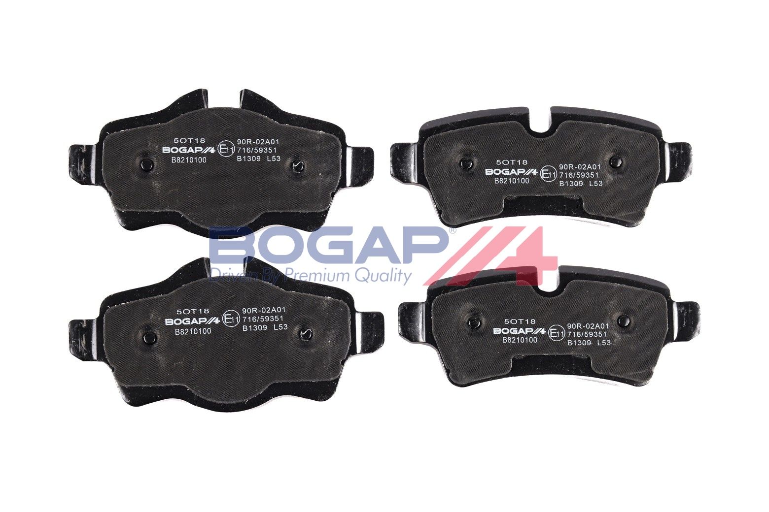 BOGAP B8210100 Brake Pad Set, Disc Brake