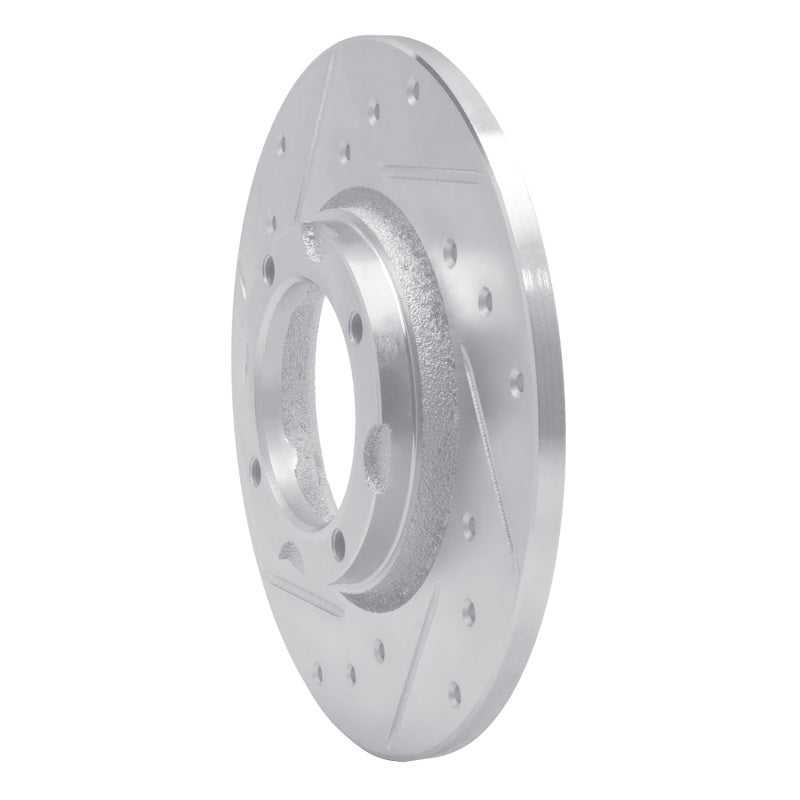 R1 Concepts R1 80-82 Toyota Tercel Front Left Drilled & Slotted Silver Brake Rotor
