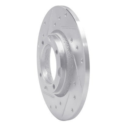 R1 Concepts R1 80-82 Toyota Tercel Front Left Drilled & Slotted Silver Brake Rotor