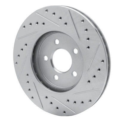 R1 Concepts R1 95-06 Chrysler Cirrus Front Left Drilled & Slotted Silver Brake Rotor